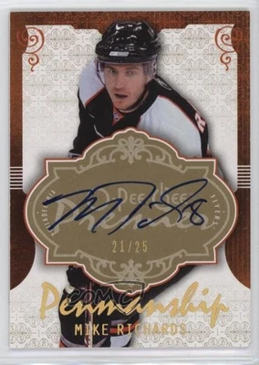 2008 O-Pee-Chee Premier Penmanship Gold Spectrum /25 Mike Richards #PP-MR Auto - Image 1 of 2