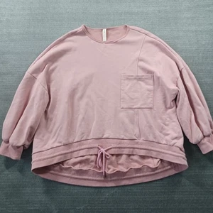 Nap maglione pullover donna XS rosa manica a sbuffo classico casual maglia lounge crew - Foto 1 di 11