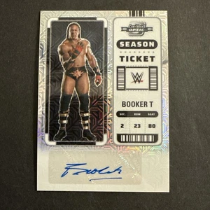 BOOKER T 2023 CHRONICLES WWE CONTENDERS OPTIC SEASON TICKET AUTO Mojo # 20/25 - Picture 1 of 2