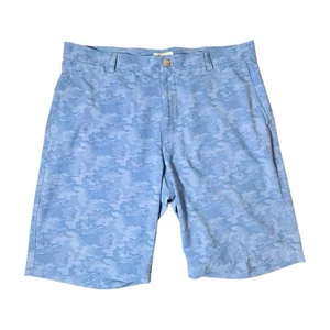 Peter Millar Shorts Mens 36 Blue Shackelford Performance Hybrid Golf Camo Print - Picture 1 of 11