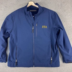 FFA Weatherproof Softshell Jacket Mens 2XL Embroidered Full Zip Outdoor Coat - Picture 1 of 13
