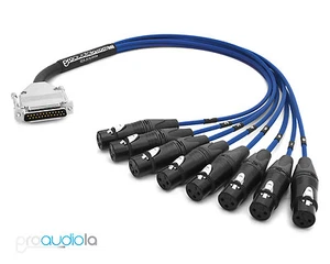 Premium DB25 DSUB Snake Mogami 2932 | Neutrik Gold XLR-Hembra | Azul 2 pies 2' - Imagen 1 de 1