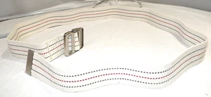 Medline Gait Belt Patient Transfer & Walking with Metal Buckle 60" White 2 x 6 - Picture 1 of 6