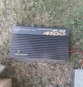 Old School LANZAR & Clarion bundle. Opti Drive 4100 4 Channel Car Amplifier