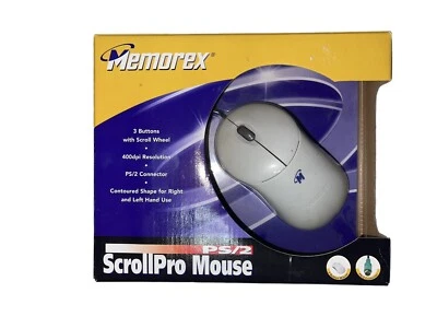 Vintage Memorex Mouse 3 Button PS2 Mechanical Mouse New - Image 1 of 2
