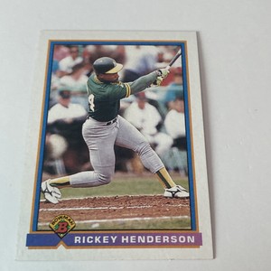 1991 Bowman #213 Rickey Henderson Oakland Athletics HOF