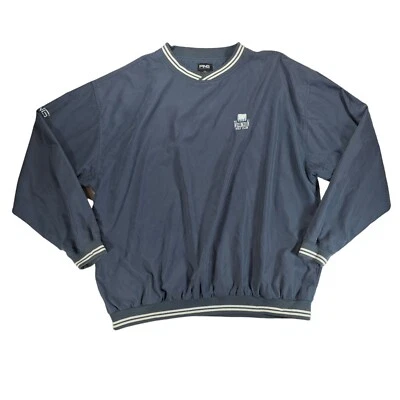 Ping Windshirt Mens 2XL Gray Lined Microfiber Wellington Golf Club Pockets - Image 1 of 4