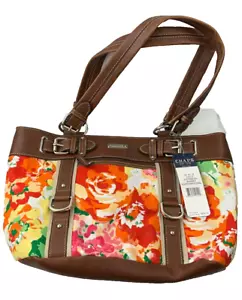 Bolso Cartera Chaps Ralph Lauren Audrey Patio Floral Multicolor Hebilla Nuevo con Etiquetas $89 - Imagen 1 de 7