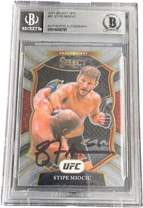STIPE MIOCIC SIGNED 2021 PANINI SELECT UFC CARD #61 BECKETT BAS - Picture 1 of 1