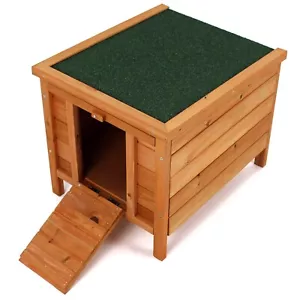 Wooden Pet Hide Shelter Hutch for Rabbit Guinea Pig Tortoise Duck House - Picture 1 of 16