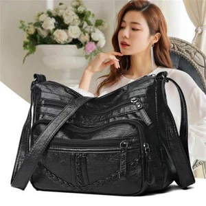Carteras y bolsos de mano de lujo de cuero suave vintage 2024 bolso de alta calidad para mujer De - Imagen 1 de 21