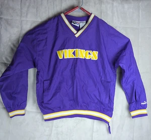 Minnesota Vikings NFL PUMA Football Jacket Nylon Youth Large 14-16 - Picture 1 of 15