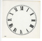 Vintage Unbranded 4RS 4" Roman  Numeral  Clock Dial Face Paper Card Cream Matte