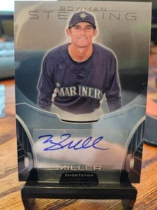 Tarjeta Brad Miller 2013 Bowman Sterling Auto Prospect #BSAP-BMI Seattle - Imagen 1 de 2
