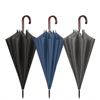 Ombrello Lungo Automatico Uomo Perletti Parapioggia Golf Tinta Unita - Immagine 1 di 2