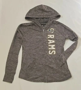 NFL Rams Athletic Hoodie Jacke durchgehender Reißverschluss NFL Team Bekleidung Damengröße S gebraucht, in einwandfreiem Zustand - Bild 1 von 12