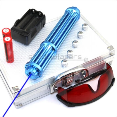 BX3 450nm Adjustable Focus Blue Laser Pointer Pen Visible Laser Beam UK - Image 1 of 4