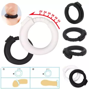 Delay Ejaculation Adjustable Penis Rings Erection Enhancer Sexy Toys Stretchy 、 - Picture 1 of 13