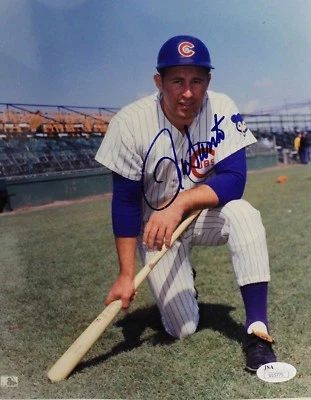 Ron Santo Chicago Cubs (d.10) 5X Gold Glove HOF Autograph 8x10 Photo JSA 17F - Image 1 of 4
