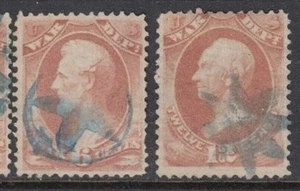 6c & 12c KRIEGSABTEILUNG - BANKNOTE OFFIZIELLE mit BLAUEM STERN & SEESTERN ? - AUSGEFALLENER STEMPEL! - Bild 1 von 1