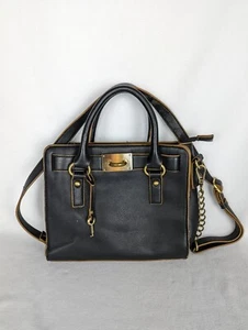Melie Bianco Purse Black Leather Handbag - Picture 1 of 12