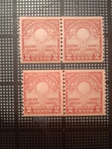 Sc# 656 MNH coil/line pairs 2c Edison carmine CV 155 - Picture 1 of 1