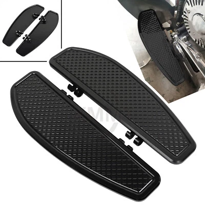 estribos de piso de conductor negros aptos para Harley Heritage Softail Street Glide Foto 1 de 4