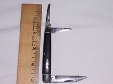 Vintage Old HIBBARD SPENCER BARTLETT 3 BLADE BLACK BONE? POCKET KNIFE