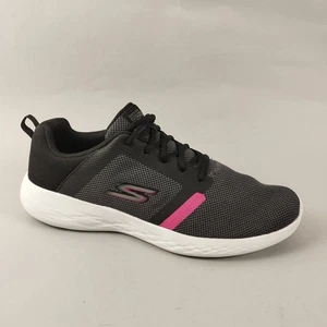 Skechers Go Run Sneaker Damen 7 grau schwarz Schnürschuhe Laufen Gehen Komfort - Bild 1 von 13