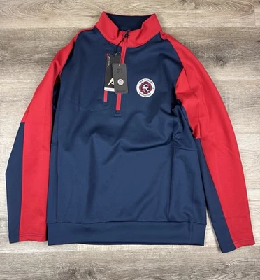 Новая Англия революции мужчин большой 1/4 молнии Антигуа темно-синий новый MLS - Изображение 1 из 4