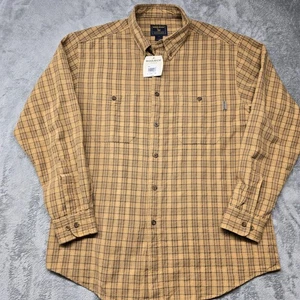Camisa Woolrich con botones para hombre grande marrón franela a cuadros al aire libre caza nueva con etiquetas - Imagen 1 de 17