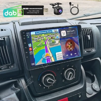 DAB+ Android15 Autoradio CarPlay Für Fiat Ducato Citroën Jumper 2007-2023 4+64GB - Bild 1 von 4