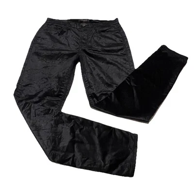 Pantalones al tobillo ajustados de terciopelo negro Jen7 By 7 For All Mankind para mujer talla 6 28W Foto 1 de 4