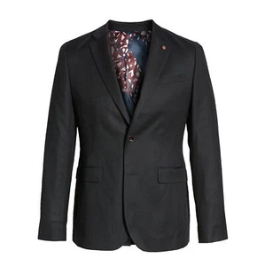 Ted Baker 'Hazlnut' Mens Trim Fit 2 Button Sport Coat (Large, Navy) $489 - Picture 1 of 1