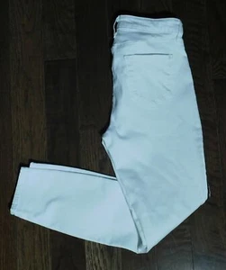 Pantalones de mezclilla para mujer L'AGENCE blancos Margot ajustados náuticos a rayas recortados... - Imagen 1 de 7