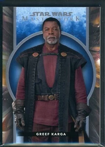 2022 Topps Star Wars Masterwork Blue Parallel Base 4 Greef Karga - Photo 1/2