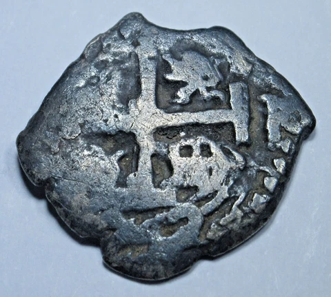 1747 Spanish Bolivia Silver 1 Reales Genuine Antique Colonial Pirate Cob Coin Cover