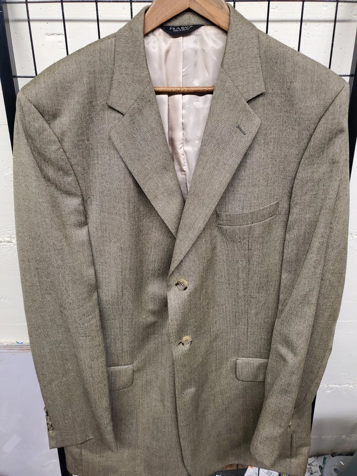 Blazer Abrigo Deportivo JOS A BANK Para Hombres Chaqueta de Tres Botones 44XL Trajes de Lana Verde COMO NUEVO Foto 1 de 4