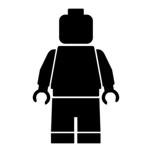 Lego Block Man Vinyl Decal Sticker Art Wall Home Various Colours - Picture 1 of 22