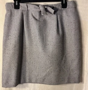 Falda Ann Taylor LOFT Mezcla Lana Poli/Algodón Talla 10 Mujer Gris Motas de Color - Imagen 1 de 7