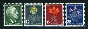 Schweiz komplett postfrisch #B166-169 Jacob Burckhardt, Blumen Briefmarken - Bild 1 von 1