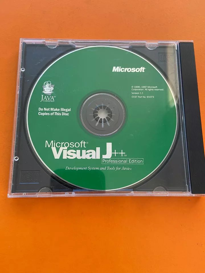 Microsoft Visual J++ Professional Edition Version1.1 With Product Key Open Box - Image 1 of 1