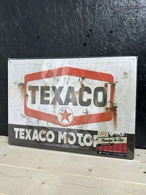 Letreros metálicos de garaje Texaco Lata - 12 x 17 nueva cueva Foto 1 de 4