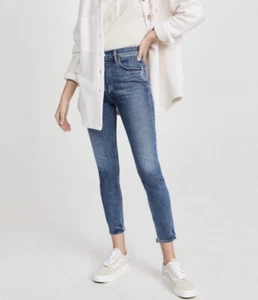 AGOLDE Nico High Rise Slim Fit Ankle Jeans Betray 30 Knöpfe NEU Blau Damen - Bild 1 von 10