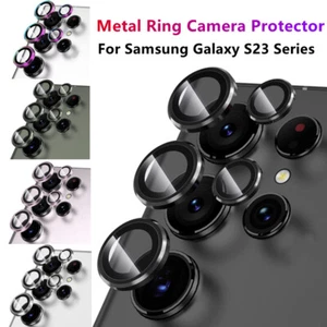 Housse de protection pour objectif appareil photo anneaux métalliques pour Samsung Galaxy S23 Ultra S23 Plus - Photo 1 sur 12