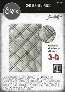 Sizzix Quilted 3D Embossing folder #665734 Retail $12.99 by Tim Holtz - Picture 1 of 7