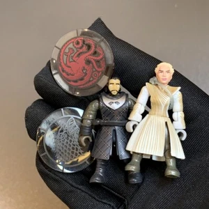 2 Stück Mega Bloks Construx Game of Thrones Daenerys & Jon Snow Figuren Steine Spielzeug - Bild 1 von 6