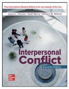Interpersonal Conflict 11e by Joyce L. Hocker softcover International Edition - Imagen 1 de 1