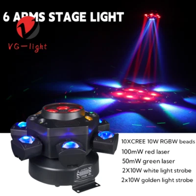 150W Bee Eyes 10LED Beam Moving Head Light RGBW Effect Stage Lights DJ Disco - Image 1 of 4