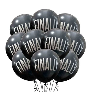 6 Globos Finalmente 12" Cumpleaños Divorcio - Imagen 1 de 2